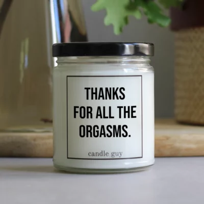 Die candle guy Kerze mit dem Spruch 
