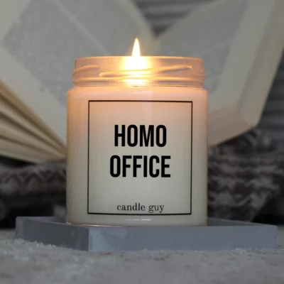 Brennende Spruch Kerze Homooffice