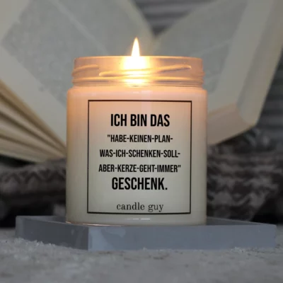 Brennende Spruch Kerze Habe-keinen-Plan-was-ich-schenken-soll"