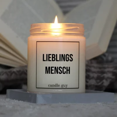 Brennende Spruch Kerze Lieblingsmensch