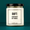 candle guy Spruch Kerze: Duft: Currywurst mit Pommes. – minimalistisch im Design, stark in der Aussage