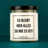 Titelbild Spruch Kerze Es bleibt hier alles so wie es ist!