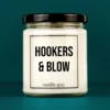 candle guy Spruch Kerze: Hookers & Blow – minimalistisch im Design, stark in der Aussage