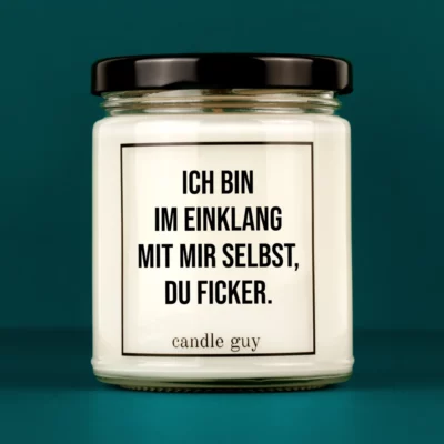 Titelbild Spruch Kerze Ich bin im Einklang  - Ficker.