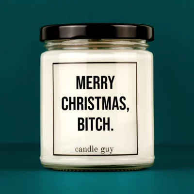 Titelbild Spruch Kerze Merry Christmas, Bitch.