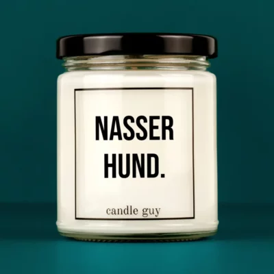 Titelbild Spruch Kerze Nasser Hund.