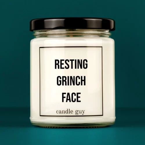 Titelbild Spruch Kerze Resting Grinch Face