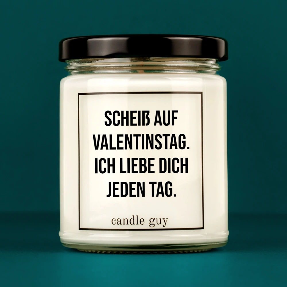 Titelbild Spruch Kerze Scheiß auf Valentinstag.
