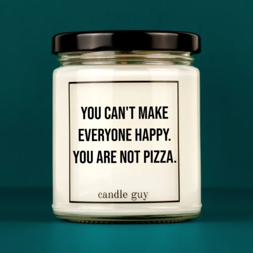 candle guy Spruch Kerze: You can't make everyone happy. – minimalistisch im Design, stark in der Aussage