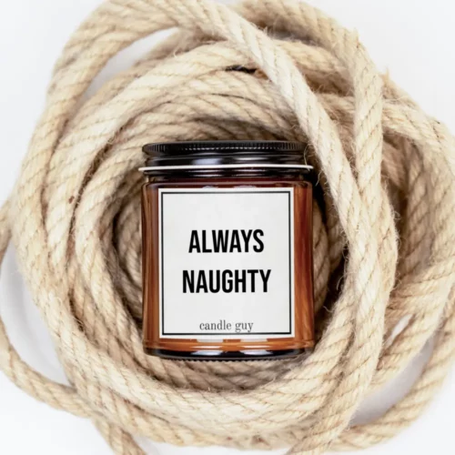 Braune Duftkerze im Glas Always Naughty
