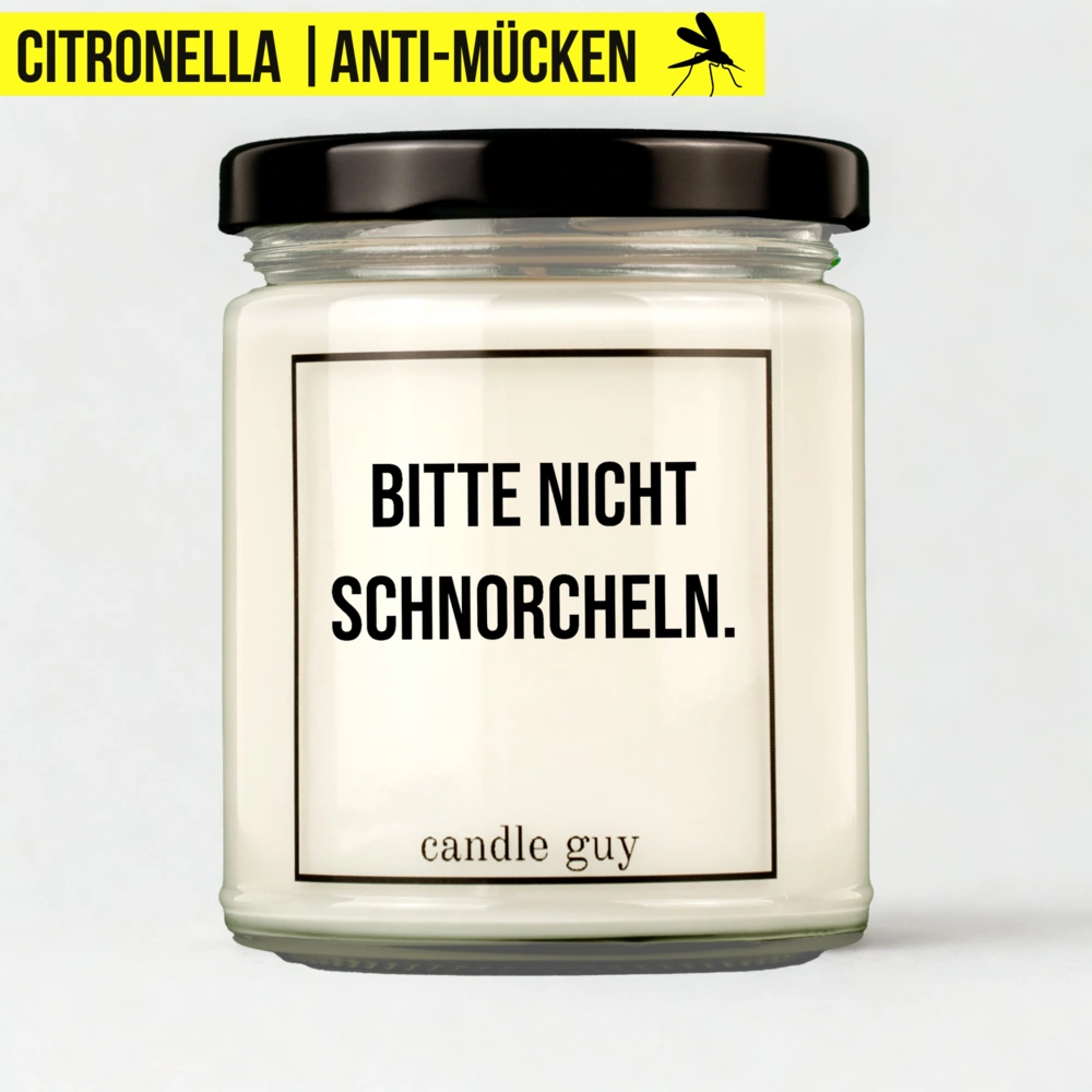 Titelbild Citronella Kerze Bitte nicht schnorcheln.