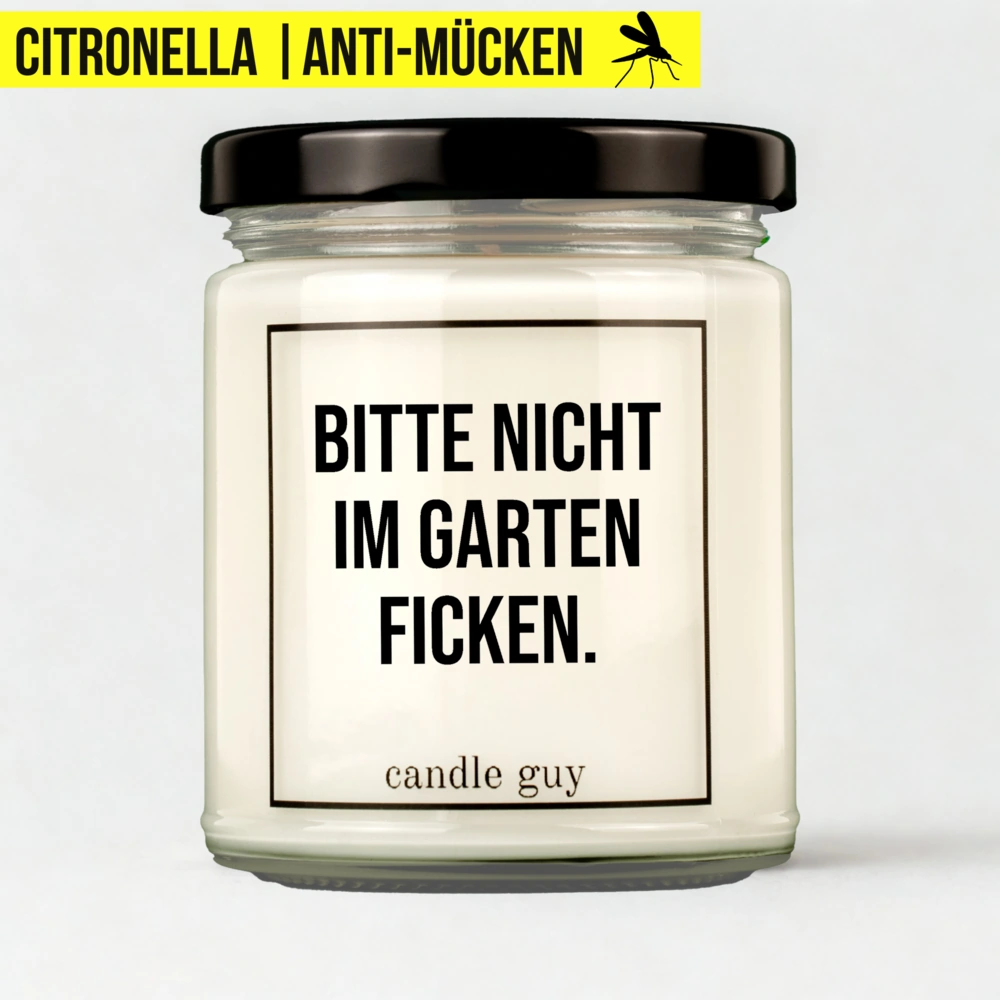 Titelbild Citronella Kerze Bitte nicht im Garten ficken.