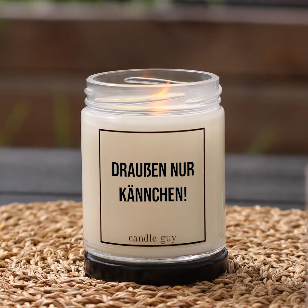 Brennende Citronella Kerze Draußen nur Kännchen!