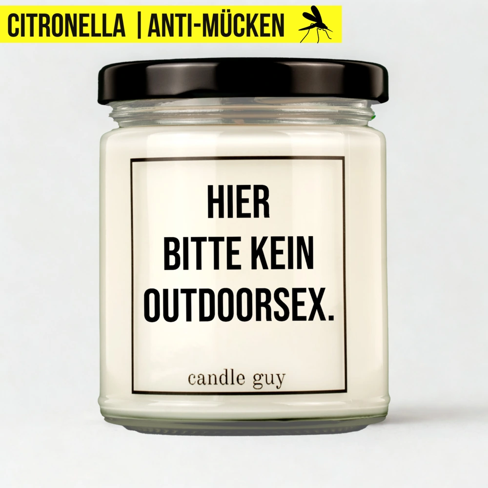 Titelbild Citronella Kerze Hier bitte kein Outdoorsex.