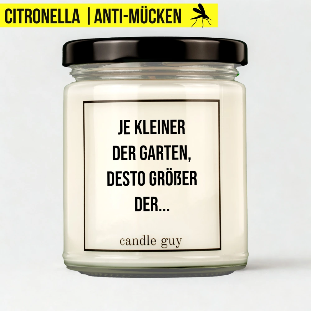 Titelbild Citronella Kerze Je kleiner der Garten.