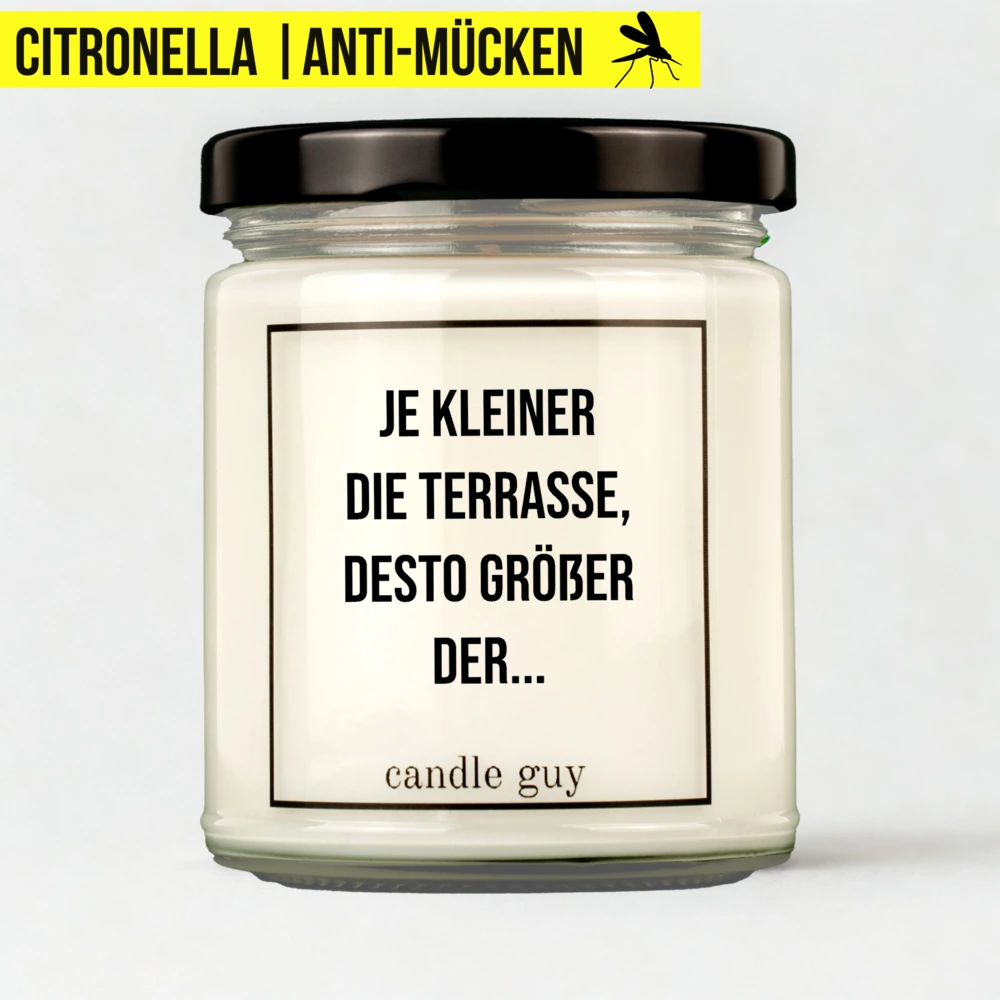 Titelbild Citronella Kerze Je kleiner die Terrasse