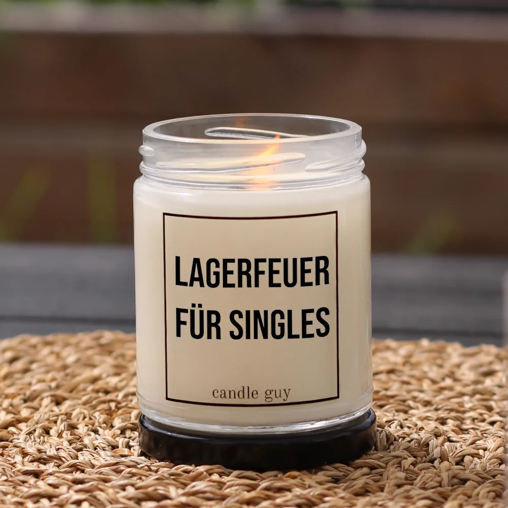 Brennende Citronella Kerze Lagerfeuer für Singles