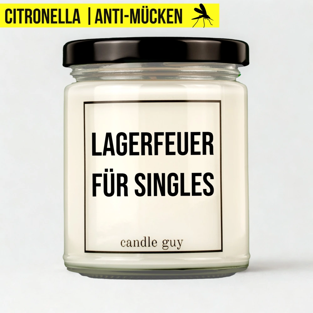 Titelbild Citronella Kerze Lagerfeuer für Singles