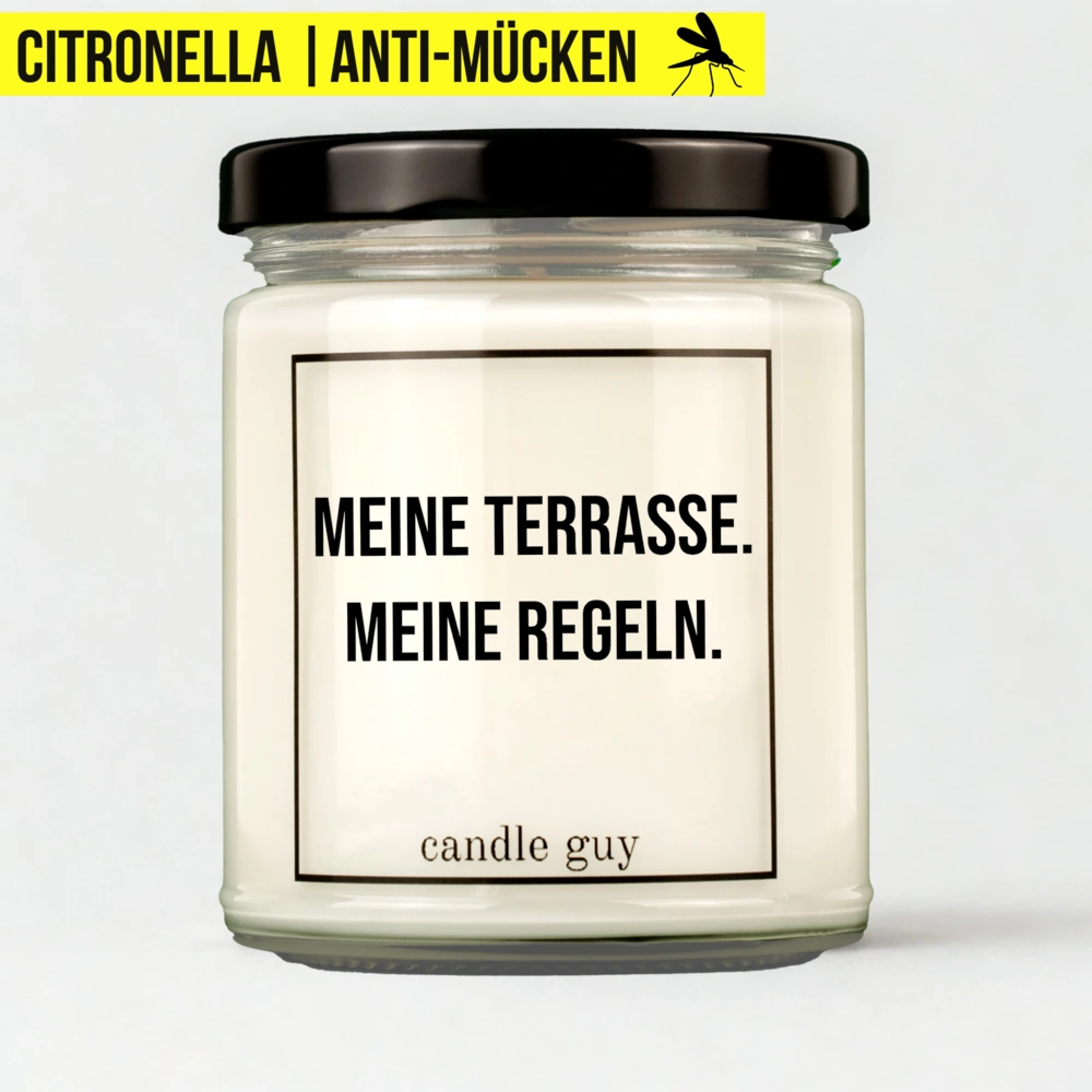 Titelbild Citronella Kerze Meine Terrasse. Meine Regeln.