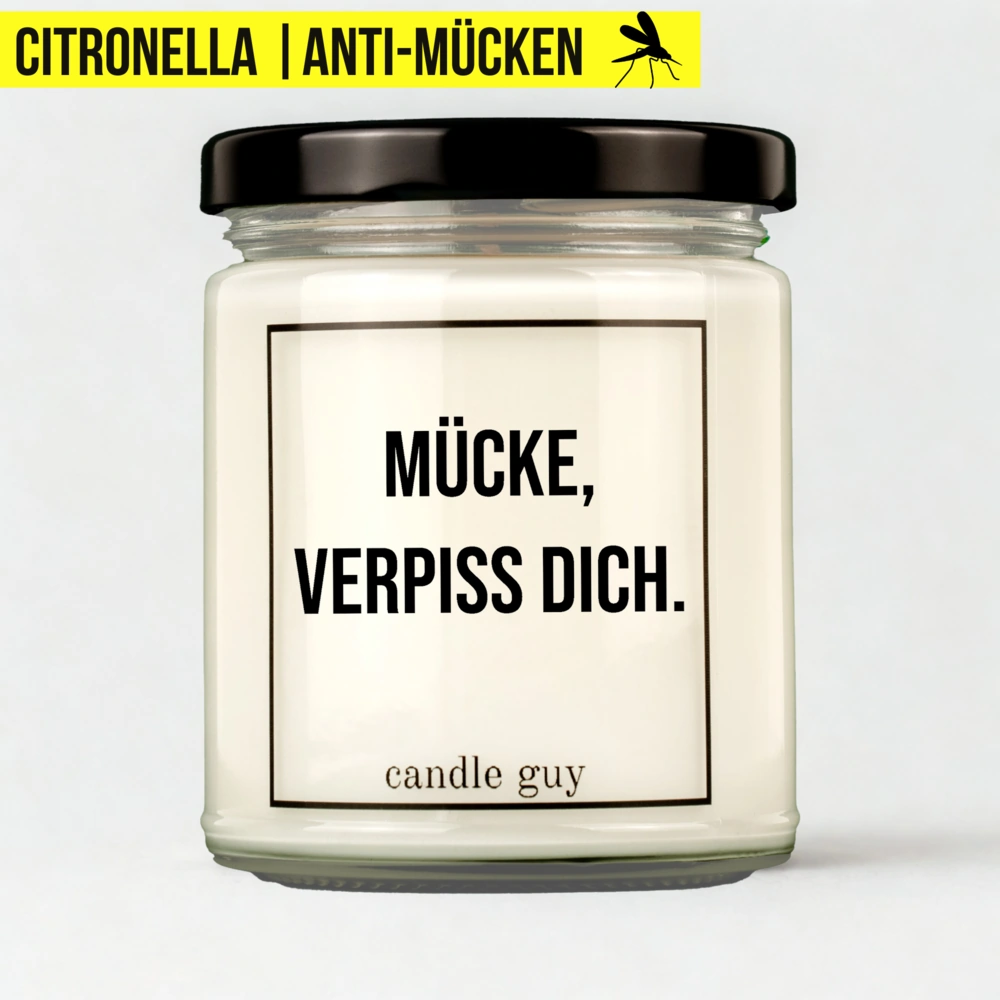 Titelbild Citronella Kerze Mücke, verpiss Dich.