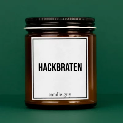Braune Kerze mit Spruch 