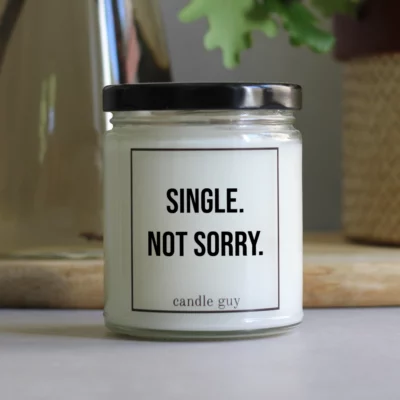 Die candle guy Kerze mit dem Spruch 
