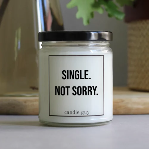 Duftkerze im Glas Single. Not sorry.