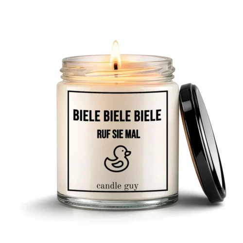 candle guy Spruch Kerze: Biele Biele Biele