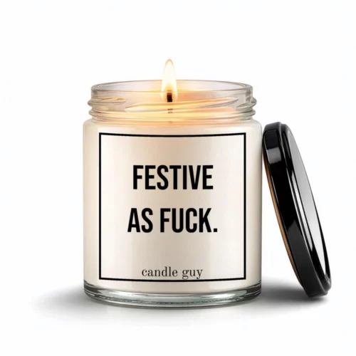 Freisteller Spruch Kerze Festive as Fuck. Freisteller Spruch Kerze Festive as Fuck.