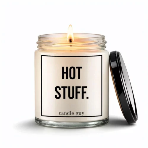 Freisteller Spruch Kerze Hot Stuff.