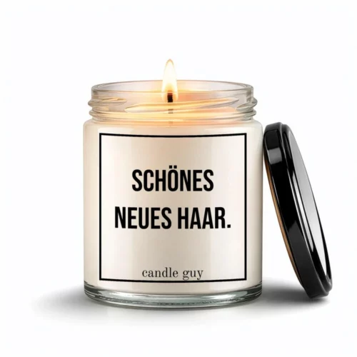 Freisteller Spruch Kerze Schönes neues Haar.