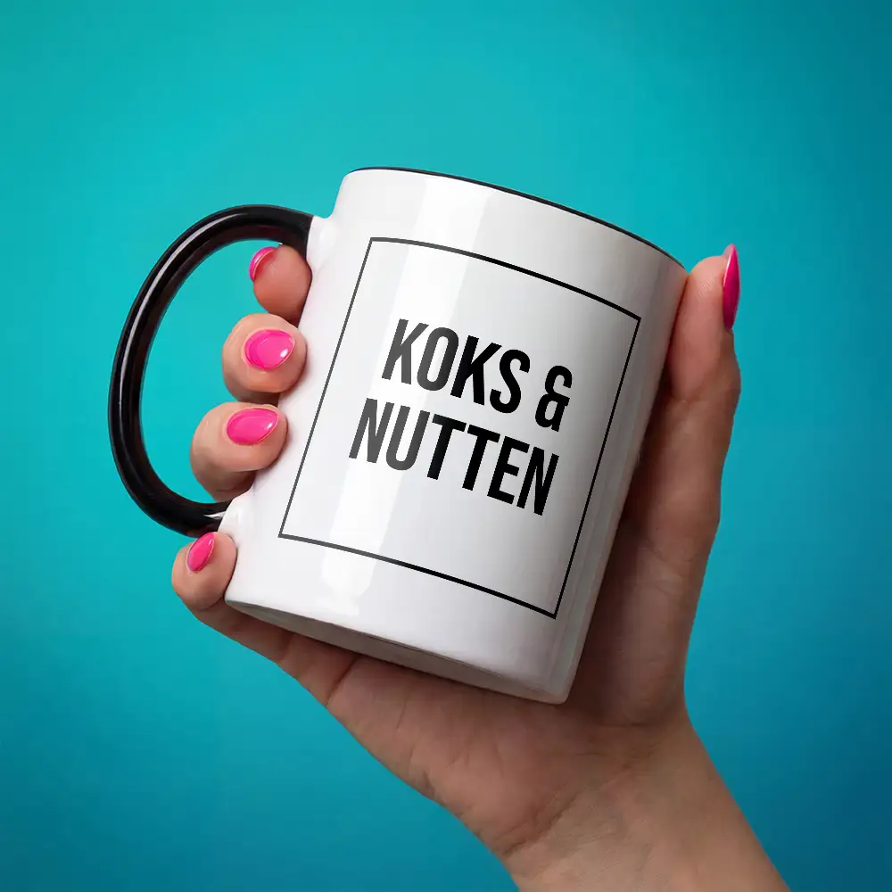 Keramik-Tasse mit Spruch „KOKS NUTTEN” – 300 ml – spülmaschinengeeignet