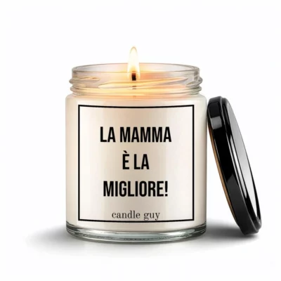 candle guy Spruch Kerze: La mamma è la migliore!