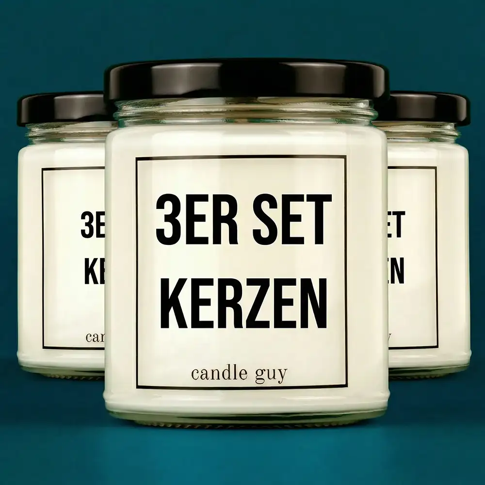 3er Set candle guy Kerzen mit Spruch | Freie Auswahl