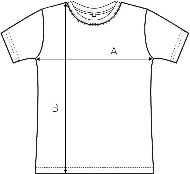 T-Shirt Größentabelle Messanleitung